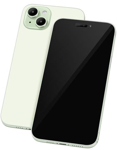 Perusha Gefälschte Telefon Modell [Ohne Logo] Dummy-Display Nicht funktionierende Replik Telefon Spielzeug für 15 Plus/Pro/Pro max (Für 15 Plus Grün Schwarzer Bildschirm)