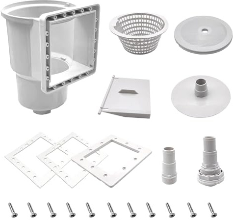 Xmnbl Skimmer per piscina fuori terra, kit skimmer per piscine – adatto a tutte le aperture standard della parete della piscina