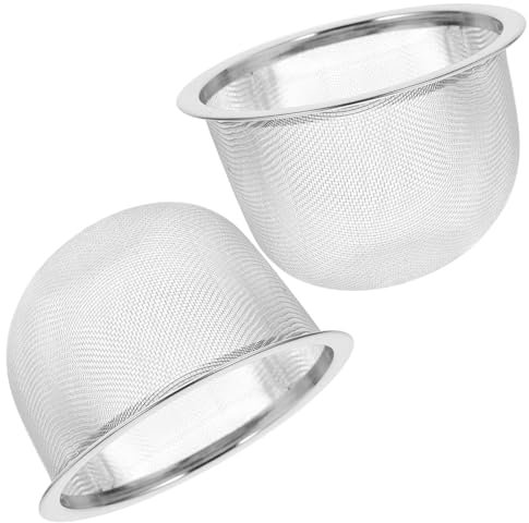 Luxshiny 2 Pièces Filtre À Thé En Acier Inoxydable Théière En Métal Remplacement Passoire À Mailles Fines Insérer Panier À Thé Filtre Pour Cafetière À Thé Cafetières À 8 Cm