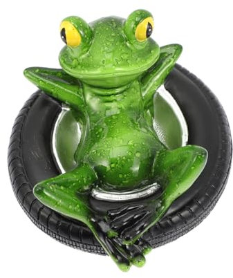 Parliky Schwimmende Froschdekor Teichschmuck Gartenornament Simulation Aus Harz Für Teiche Und Wasserbecken Lebendiges Und Hübsches Dekor