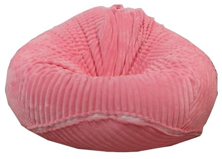 Bestenrose Keine Füllung Sitzsackstuhl für Kinder und Erwachsene nur Bezug für Sofa-Stofftiere (Rosa, Größe XL)