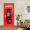 Türaufkleber TürPoster Selbstklebend Wandbild Telefonzelle Türtapete Wandbild Türfolie TürPoster Fototapete 90X200cm