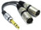 VITALCO Adattatore 2x XLR maschio a jack stereo da 6,3 mm microfono tripolare a jack 6,3 TRS cavo audio