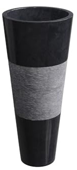 Vente-unique - Waschbecken mit Sockel aus Marmor Farbe Schwarz L 40 x T 40 x H 90 cm - PULOA
