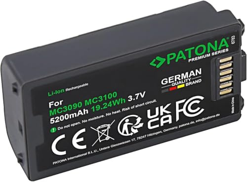 PATONA Premium Akku für Symbol MC3000 Serie, MC3070, MC3090, MC3090G, MC30xx, Motorola MC32N0-S, MC3200, MC32N0 | Ersatz für Symbol 55-060112-05, 55-060112-86, BTRY-MC30KAB02, BTRY-MC30KAB0H | 3,7V