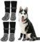 YEAMLTE Hundeschuhe, 2 Pairs Doppelseitige Anti Rutsch Socken Hund, Hunde Schuhe mit Verstellbarem Klettverschluss, Verhindert Lecken, für Hundeschuhe Pfotenschutz Outdoor (M)
