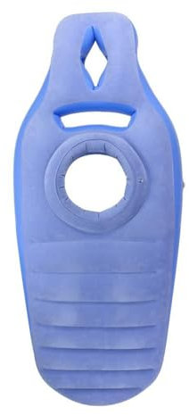 WGQR Yogamatte Für Schwangere, Bequeme, Beflockte, Aufblasbare PVC-Matratze Mit Loch, Bequemes Ganzkörperkissen, Schwangerschaftskissen Zum Schlafen,Blau