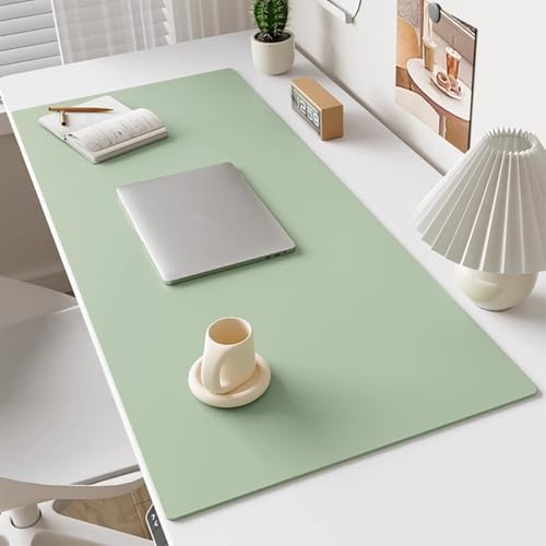 Schreibtischunterlage, PU-Leder, Tischunterlage, rutschfest, für Büro, Computer, Desktop-Matte, wasserdicht, große Gaming-Mauspads für Arbeit, Zuhause, Schule (Grün, 120 x 60 cm)