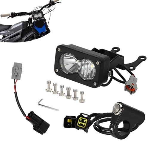 Motorcykelstrålkastare med brytare för Talaria Sting MX3 MX4, stabil vit | För Talaria Sting R MX4 MX3, med Talaria-brytare, vit belysning för elektrisk dirtbike och motocross, för motorcykel