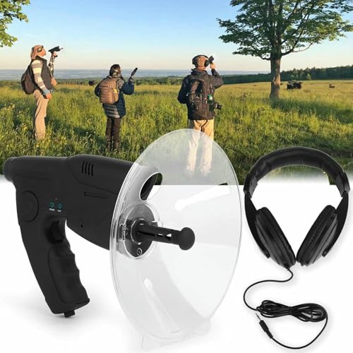 BTOIASYHF Micrófono Parabólico Oído Biónico, Amplificador De Sonido Monocular 8X Veces Dispositivo De Escucha para Escuchar A Larga Distancia Aves Y Vida Silvestre (Auriculares Incluidos)