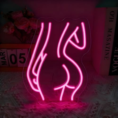 Lady Neon Schild, LED Rosa Lady Body Neon Sign für Wand Deko, Dimmbare Neonlichter USB Power für Schlafzimmer Wohnzimmer Bar Pub Club Männ Höhle Shop Hotel