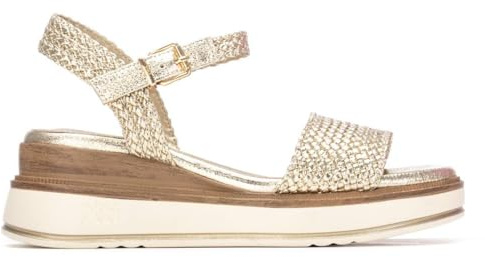 XTI - Sandalen Damen Gold - Bequeme und vielseitige Schuhe - Casual Mode - Modell 14525101 (Größe 38)