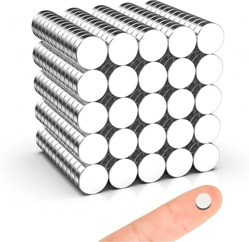 Delaga 250 Stück Magnete, 6x2mm Kleine Magnete 3D Druck | Mini Magnet für magnettafel, Werkstatt, Maschinenbau, Metallverarbeitung und Industrie