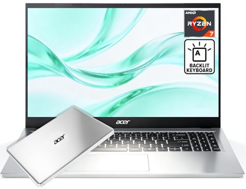Acer Aspire 3 Laptop | AMD Ryzen 7 7730U CPU(Beat Intel i7-1365U) | 15.6 FHD Display | Backlit Keyboard | 8GB RAM | 256GB SSD | Win 11 Pro | School, Business & Productivity