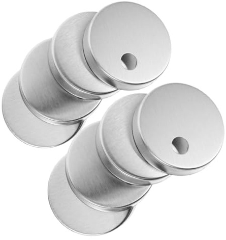 UKCOCO 4 Paia Tappi Bulloni Wc in Acciaio Inossidabile Coperture Decorative per Viti Fissaggio Asse Water Facili da Installare per Bagno Moderno e Raffinato