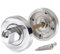 Polished Chrome Turn & Release Set for Bathroom Lock - Toilet Door Thumb Twist