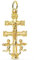 Sebaoth Kreuz Caravaca Gold 18 K Engel – Gesegnet und hergestellt in Caravaca – Verschiedene Größen
