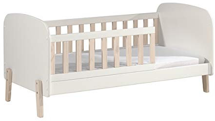 VIPACK Bed, Kiefer, weiß, 70 x 140 cm