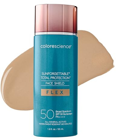 Colorescience Total Protection Face Shield Flex LSF 50, Zinkoxid-Formel, Medium, 53 ml