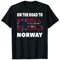 On the road to Norway Wohnmobil Camping lustiges Norwegen T-Shirt
