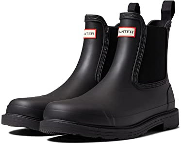 HUNTER Commando Chelsea Boot, nero, 40 EU