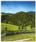 Wallario Herdabdeckplatte/Spritzschutz aus Glas, 52 x 60 cm, 1-teilig, für Ceran- und Induktionsherde, Motiv: Eisenbahn in Einer Sommerlandschaft in der Schweiz