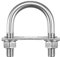 sourcing map Round U-Bolts, 60mm(2.36) Inner Width 96mm Length M12 304 Stainless Steel U Clamp Bolt with Nuts Washers and Plates, for Boat Trailer