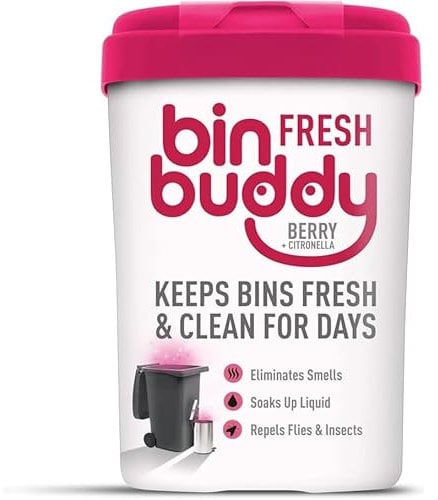 AMK® Bin Buddy Fresh Powder Freshener Berry Citrus Citronella 450g Eliminates Odours