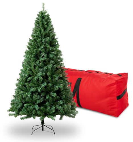 Albero di Natale artificiale (1,8 m), 1000 rami, albero di Natale artificiale, abete della North Valley, con base pieghevole e custodia