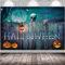Proumhang Halloween Wandteppich,Horror-Thema Schädel Geist Kürbis Laterne Backdrop,Halloween Fotografie Party Dekoration Backdrop Wanddekor 230cm x 180cm Stil 6