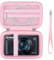 Supmay Hard Carrying Case for Canon PowerShot SX740/ SX730/ SX720/ SX620/ G7X Digital Camera, Protective Storage Bag with Zipper Mesh Pocket for Battery Pack, Charging Cable, USB Card, Pink