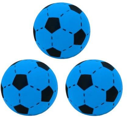 Kyto Softball 20cm Schaumstoff Ball | Fußball für Outdoor und Indoor | geeignet für Kinder ab 36 Monaten (3 Bälle, blau)