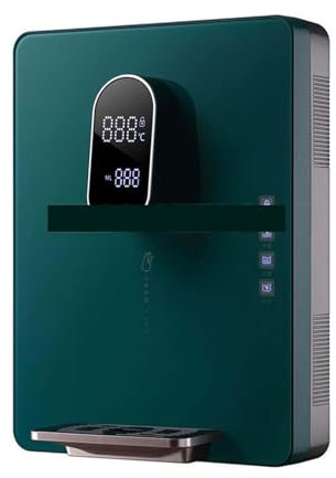 Dispensador de agua caliente instantáneo, Dispensador de agua eléctrico montado en la pared Calentador de agua Fuente para beber 25L/H Ósmosis inversa de escritorio de instalación gratuita (verde)