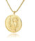 RMYSUM St. Joan of Arc Hecate Athena Artemis 18 Karat Vergoldete Halskette,Medaille Medaillon Königin Halskette for Frauen