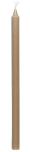 ukiyo 12er Pack dünne Stabkerzen H:20 cm Ø:1,3 cm div. Farben Brenndauer 2,5 Stunden Kerze Advent Weihnachten, Farbe:Leinen