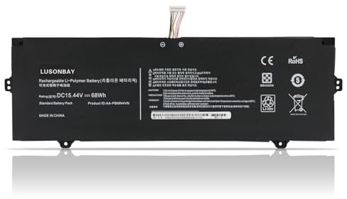 LUSONBAY AA-PBMN4VN Laptop Battery Replacement for Samsung Galaxy Book Pro 360 15 15.6 Inches NP950XDB NP950XDB-KA1US NP950XDB-KB1US NP950XDB-KC5US NP950XDB-KC3US NP950QDB PBMN4VN 15.44V 67WH
