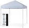 GOPLUS 2x2 M Carpa Plegable con Estructura Reforzada, 8 Estacas y 4 Cuerdas de Viento, Altura Ajustable en 3 Posiciones, Toldo Portátil para Playa, Jardín, Patio, Bolsa de Transporte (Blanco)