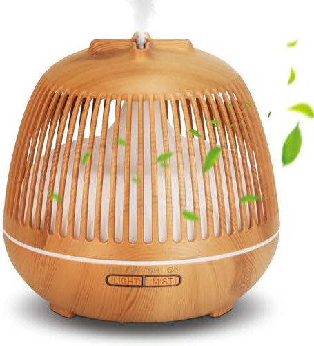 Vinato 550ml Aroma Diffuser, Ultrasonic Diffusor für ätherische Öle mit 7-Farben LED Licht, BPA-Frei, Ultra Quiet, Auto-Off, Timer, Leiser Raumduft Diffuser