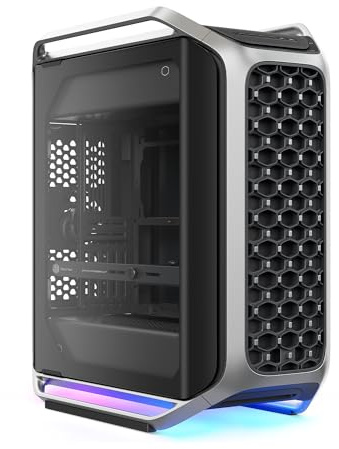 Cooler Master Cosmos Alpha Full Tower ATX PC Case – Flagship Curved Aluminum Frame, Powerful 200mm Dual Intake Fans, Fits 400mm GPUs & 420mm Radiators, ARGB Chassis Underglow, Limited Edition