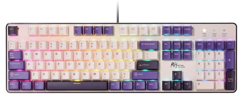 RK ROYAL KLUDGE RK920 Full Size Mechanical Keyboard Wired, RGB Backlit | 104 Keys Computer Keyboard, Hot Swappable Custom Switches, Double-Shot PBT Keycaps, Anti-Ghosting Gaming Keyboard for PC Mac