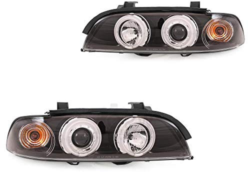 Set Scheinwerfer 5er E39 1995-08/2000 klarglas/schwarz CCFL Angel Eyes