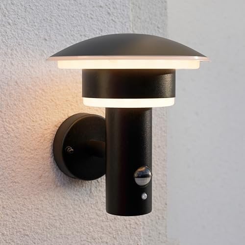 NBHANYUAN Lighting 4 Modes Outdoor LED Wall Light with Motion Sensor,SUS304 Stainless Steel Outside Lights Mains Powered PIR Weatherproof 3000K Warm White Light for Front Door,Porch IP44 1000LM