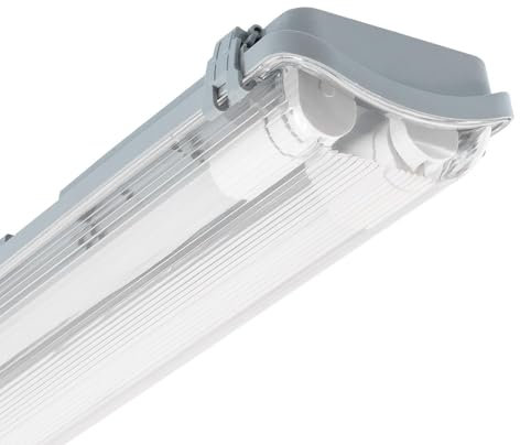 LEDKIA LIGHTING - Réglette Étanche Slim 120cm | IP65 Protection | Pour 2 Tubes LED T8 | Résistant aux Intempéries | Connexion Latérale | Facile à Installer, 1200 mm, 1 Unité, Polycarbonate