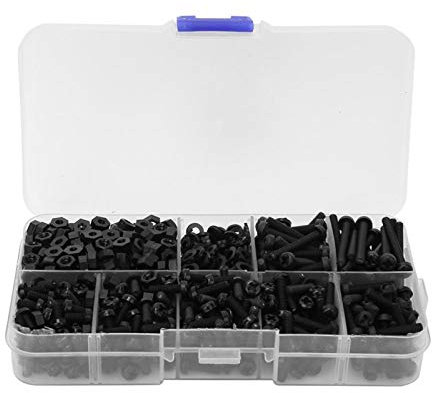 800 Unidades Por Caja M3 de Tornillos de Nailon Con Arandelas de Tuerca, Accesorios de Hardware Con Caja de Plástico