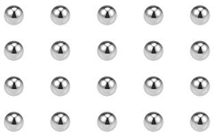 sourcing map 50 Stück Präzision Kugeln 3.2mm Massiver Chromstahl G10 für kugelgelagertes Schlüsselbundrad