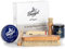Burgol Schuhpflegeset Basic mit Schuhpomade, Schuhwachs, Rosshaarbürsten und Poliertuch: Farbe: Blau