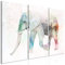 decomonkey Akustikbild Premium Tiere Abstrakt 120x80 cm 3 Teilig Kunst Akustikpaneele Akustikdämmung Schallschlucker Schallabsorber Schalldämmung Akustikplatten Leinwand Elefant