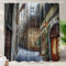 Batmerry Florenz Italien Duschvorhang, Reise bunt, schönes Italien, wasserdichter Stoff, Badezimmer-Duschvorhang, maschinenwaschbar mit 182,9 x 182,9 cm.