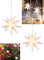 Stephans Möbelbörse 2x LED 3D Leuchtstern zum hängen - Ø12cm - Weihnachtsstern beleuchtet Fenster Deko Advent Stern - mit Batterie und Timer Weiß