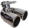 CARTUNER Auspuffblende Roadster Typ 452 60kw / 82PS BJ 2003-2005 Edelstahl hochglänzend Doppelendrohr Endrohrblende Auspuff Blende Endrohr Sportauspuff 2x60mm